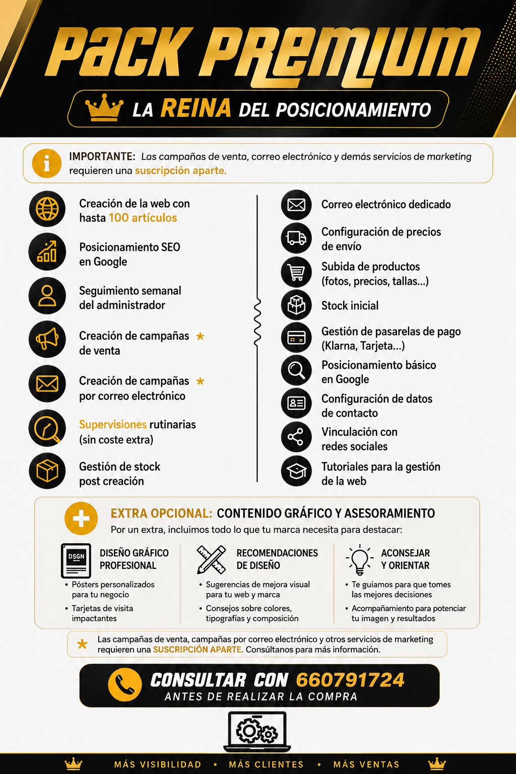 PÁGINA WEB PREMIUM "LA REINA DEL POSICIONAMIENTO"